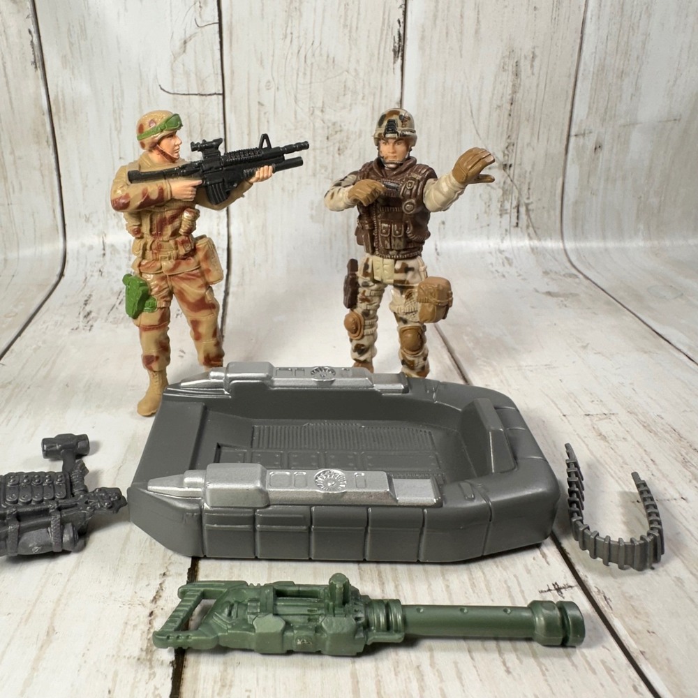 CHAP MEI Army Men Lot‎ Articulated & Static Figures w/ Weapons Vintage Military